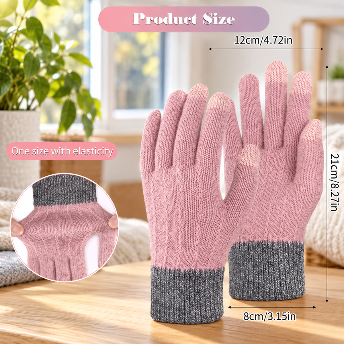 Women's Touchscreen Gloves – 3 Pairs